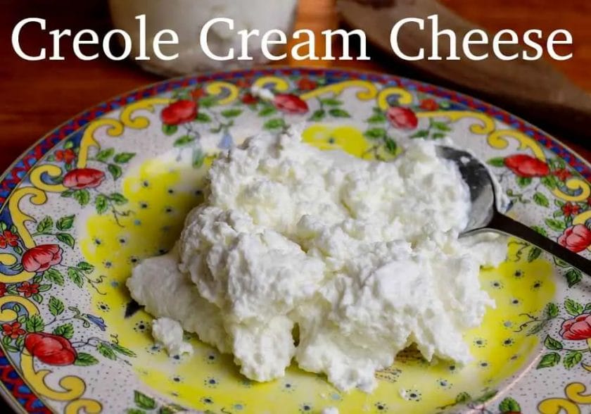 creole cream cheese served on the plate