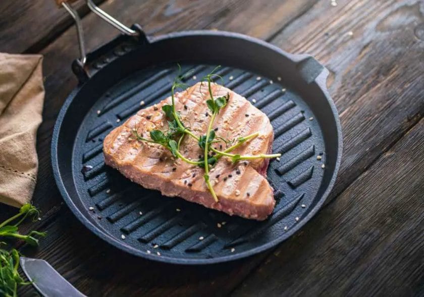 reheating grilled tuna steak