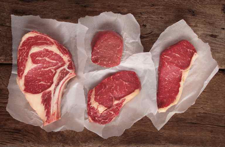 raw prime meat beef cuts