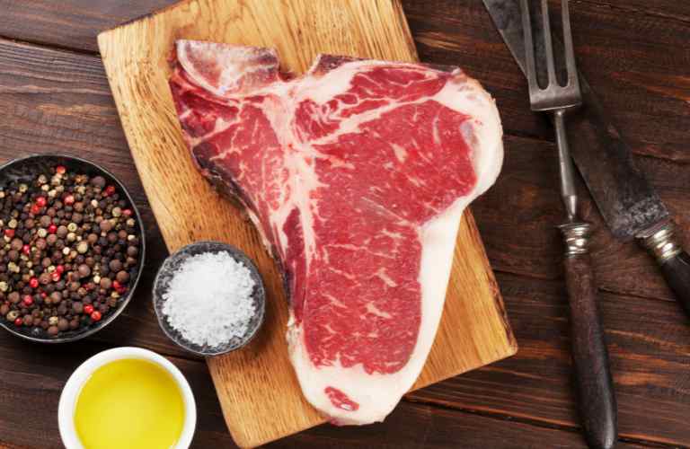 t bone steak cut