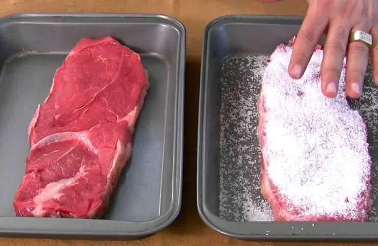 Rinse Salt Off Steak 4