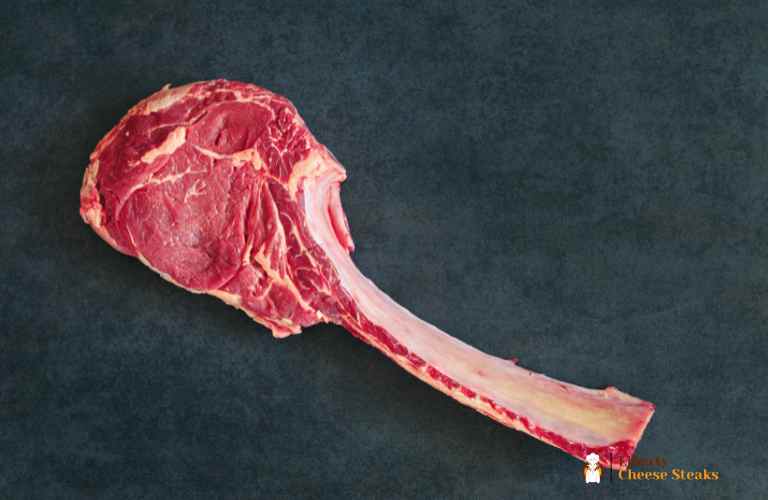 raw tomahawk steak