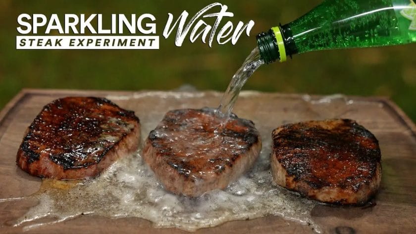 why soak steak in sparkling water
